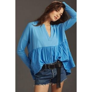 Pilcro Long Sleeve Baby Doll Top